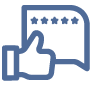 Icono de opiniones en google