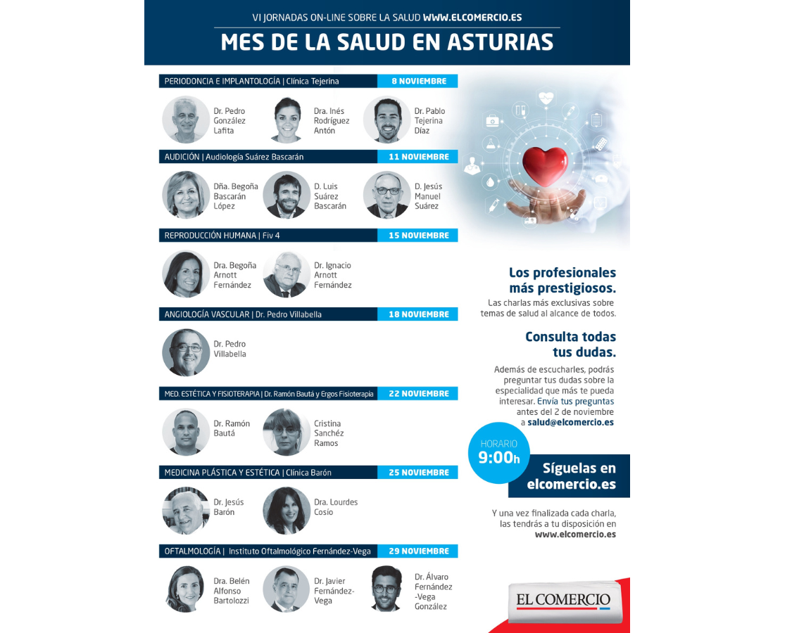 Panfleto del mes de la salud en Asturias